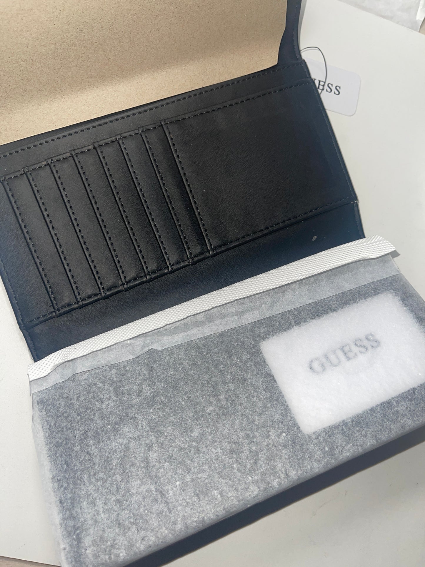 Guess Large Black Clutch Wallet