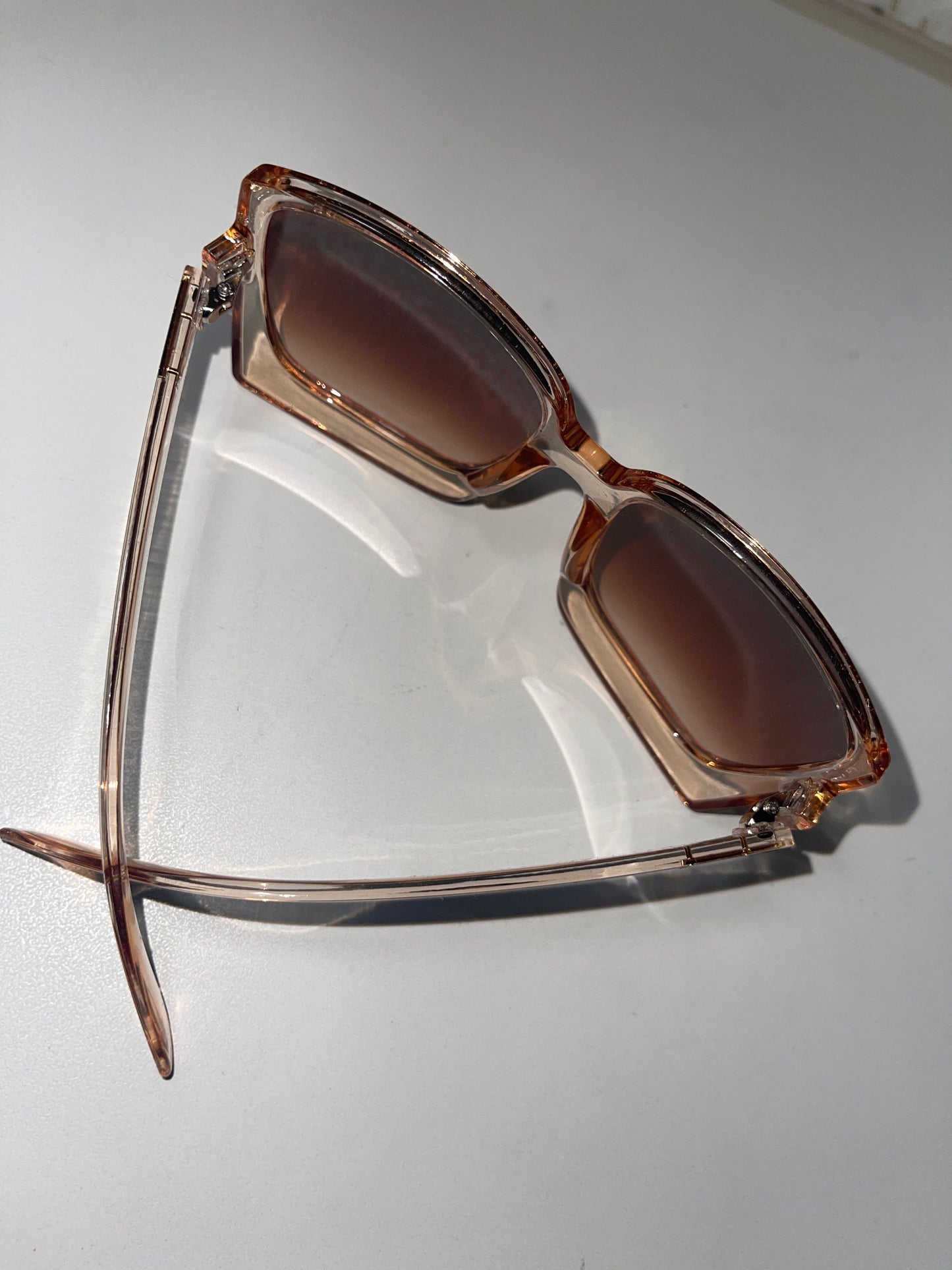 Oversized Square Amber Framed Sunglasses
