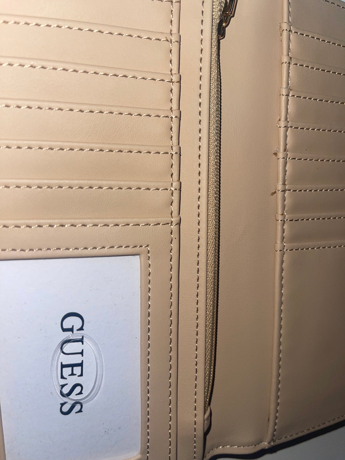 Guess Large White Clutch Wallet