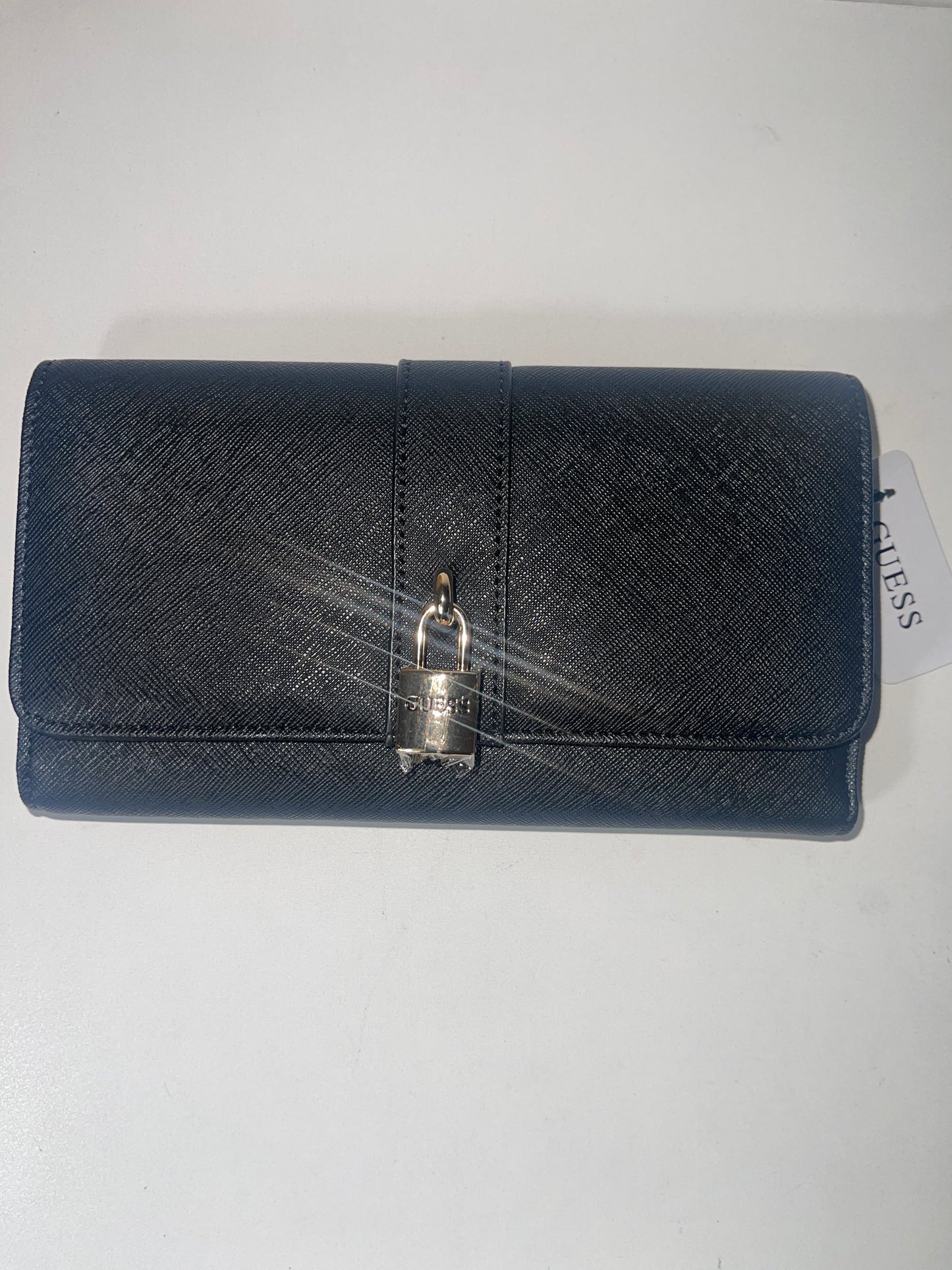 Guess Large Black Clutch Wallet