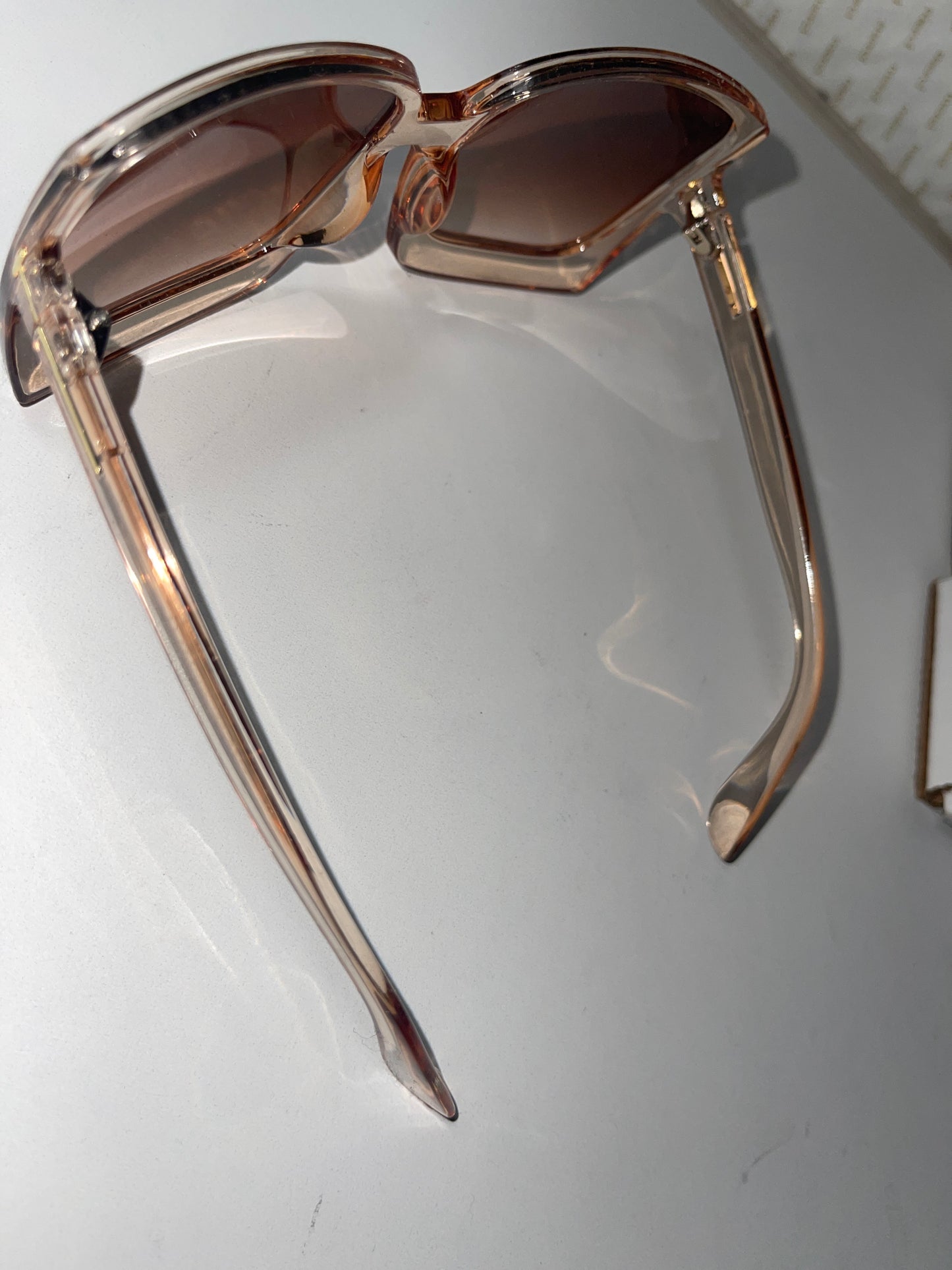Oversized Square Amber Framed Sunglasses