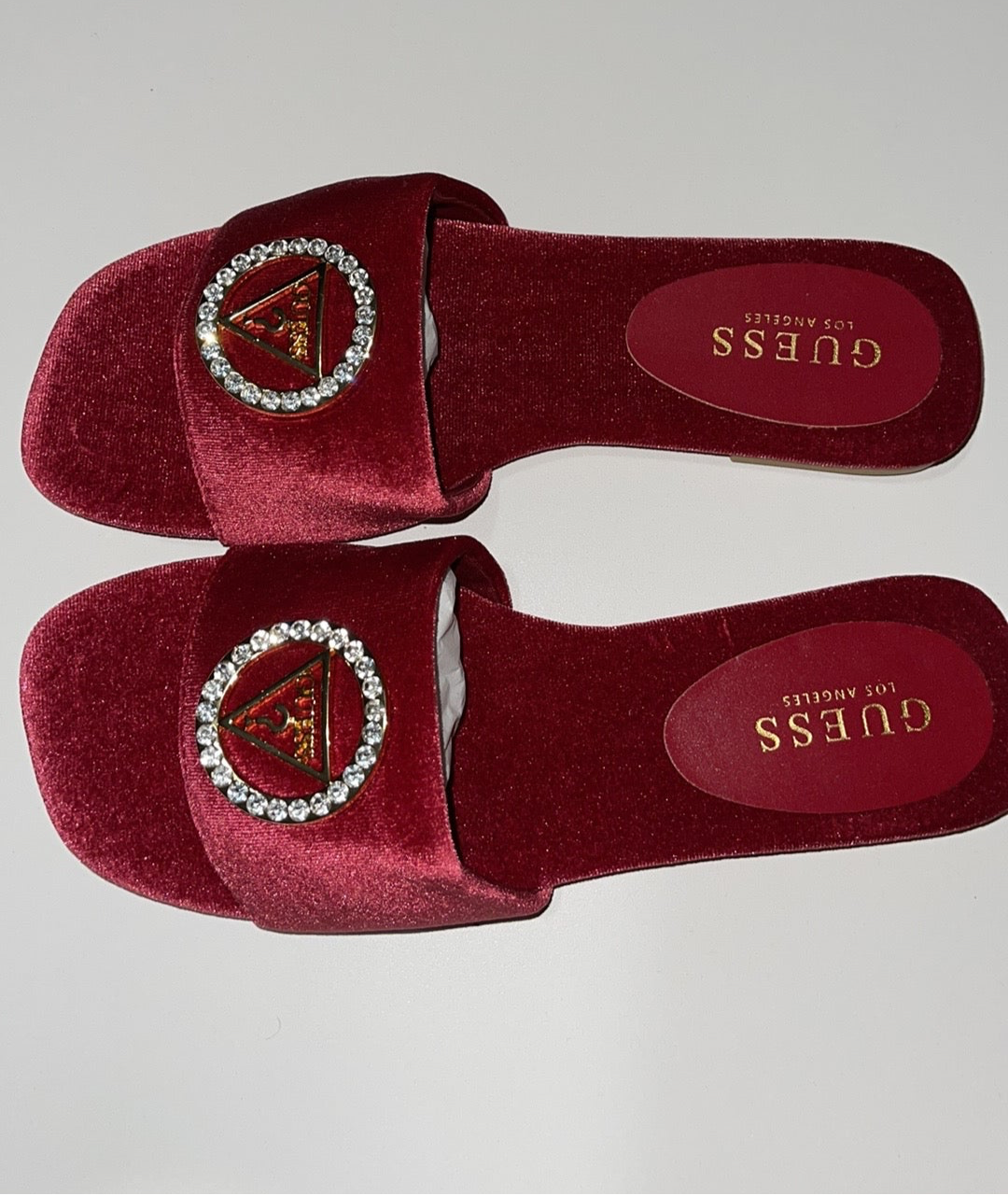 Guess Velvet Slippers