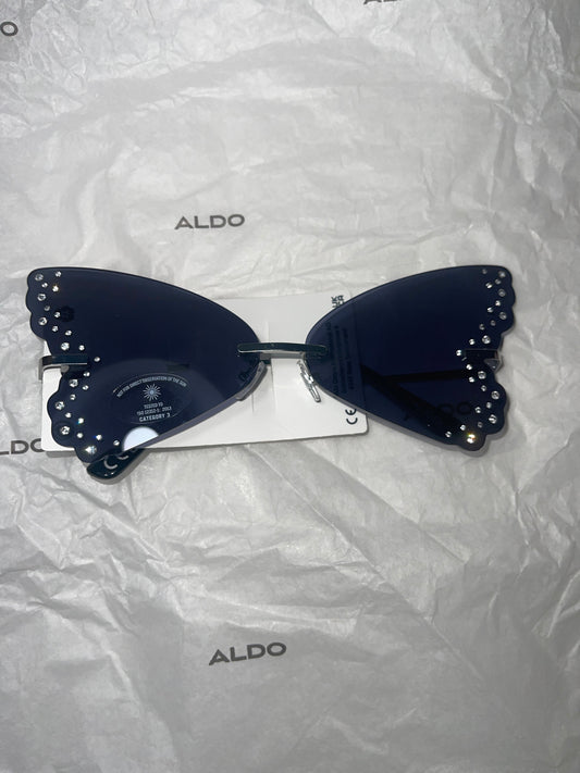 Aldo Butterfly Rimless Bejeweled Sunglasses