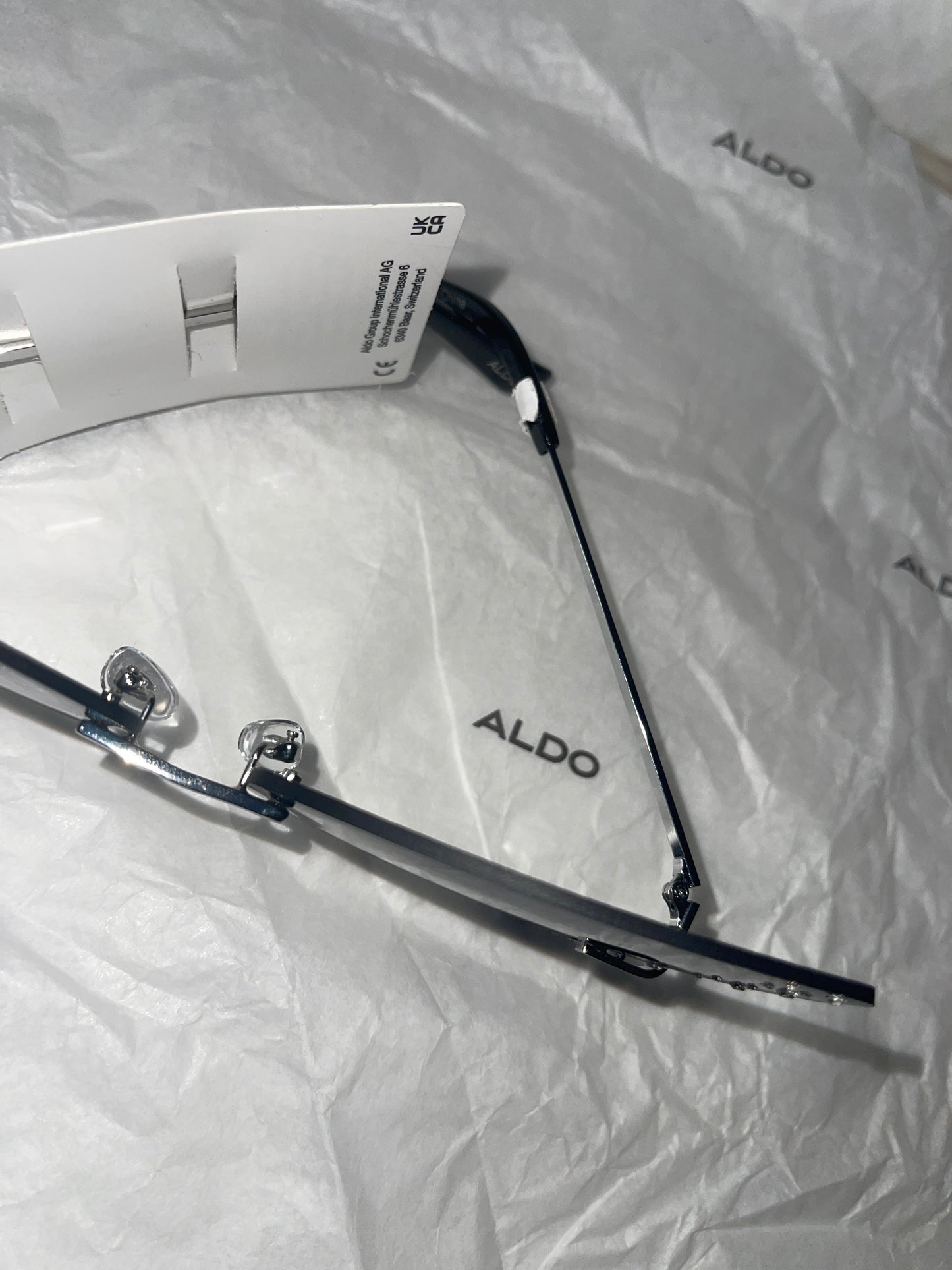Aldo Butterfly Rimless Bejeweled Sunglasses