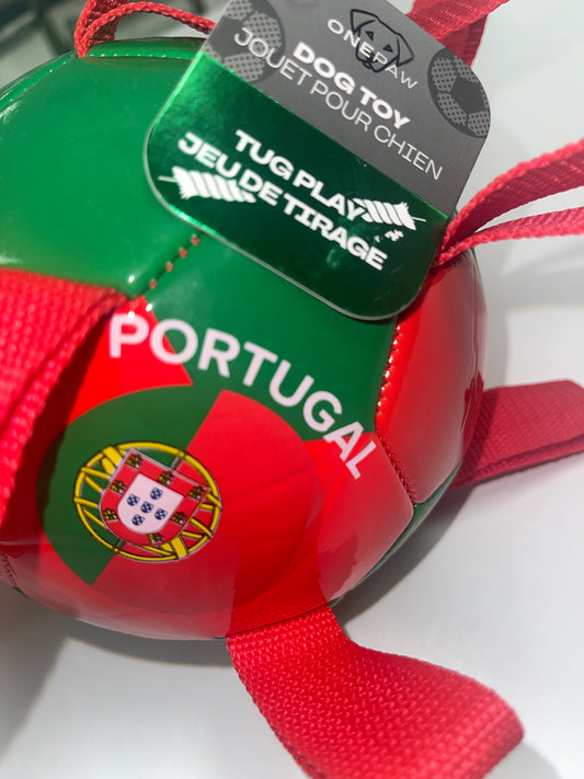 Dog Toy Team Portugal soccer ball pull toy