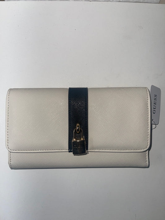 Guess Large White Clutch Wallet