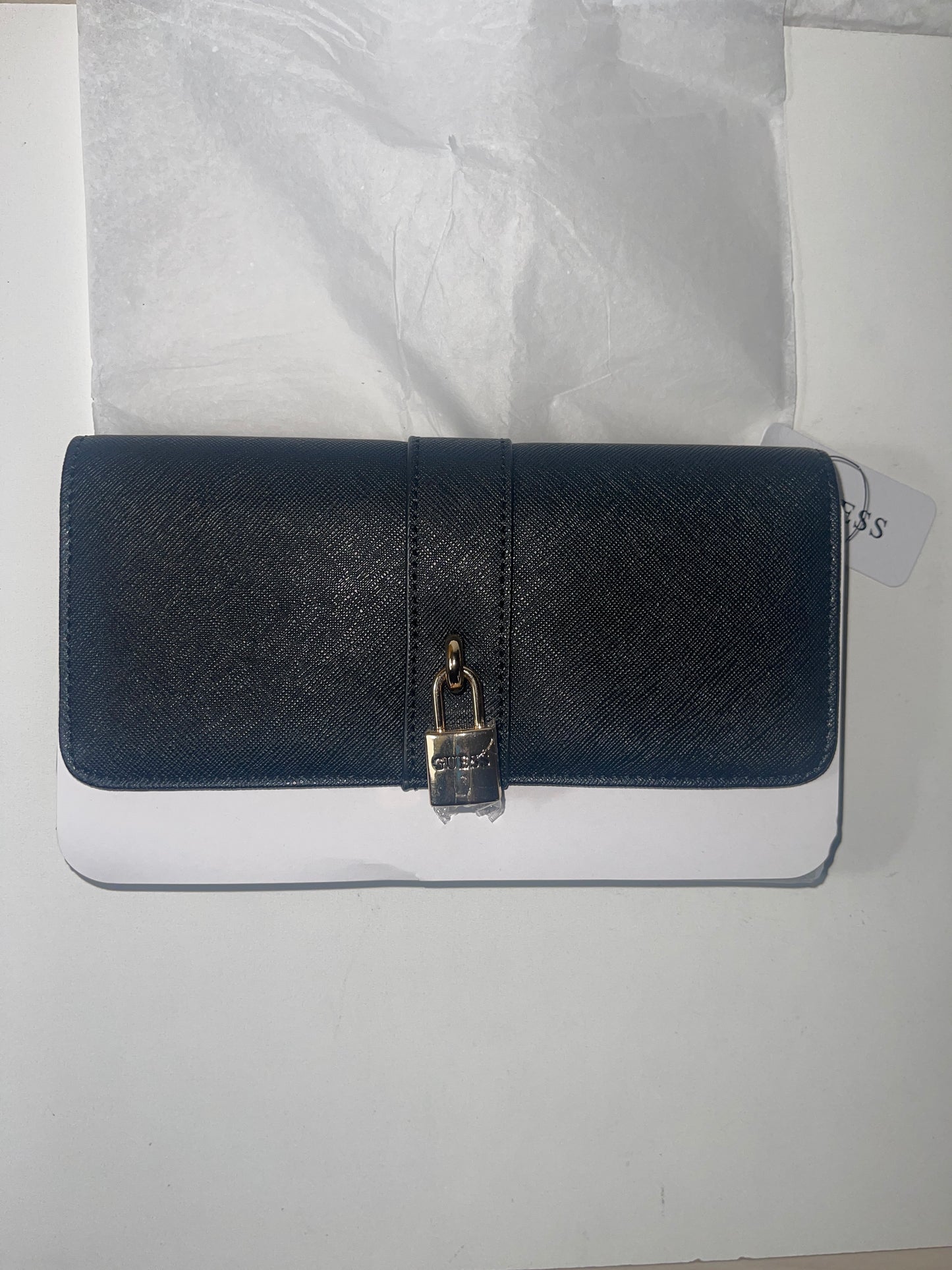 Guess Large Black Clutch Wallet