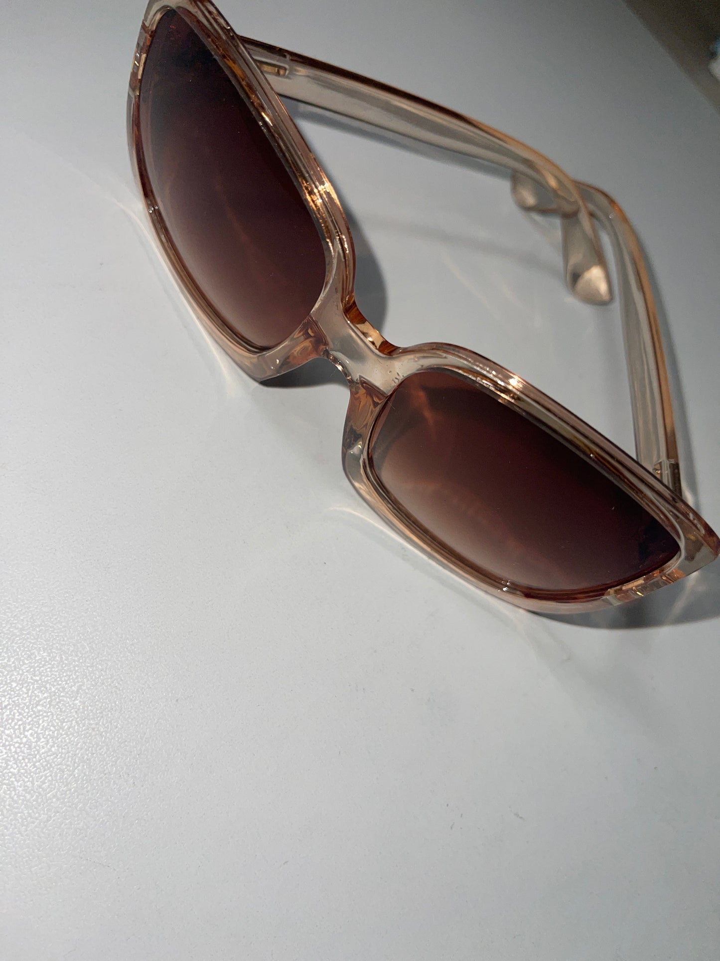 Oversized Square Amber Framed Sunglasses