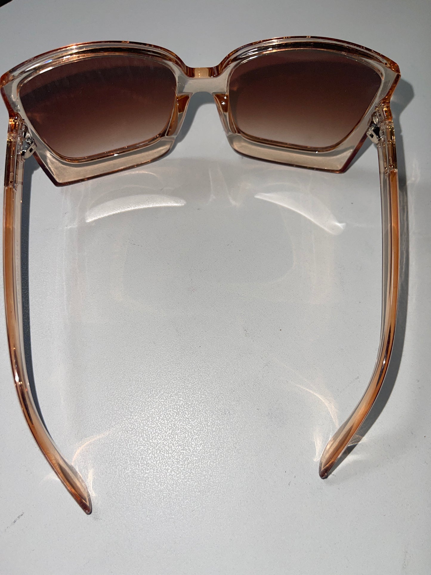 Oversized Square Amber Framed Sunglasses