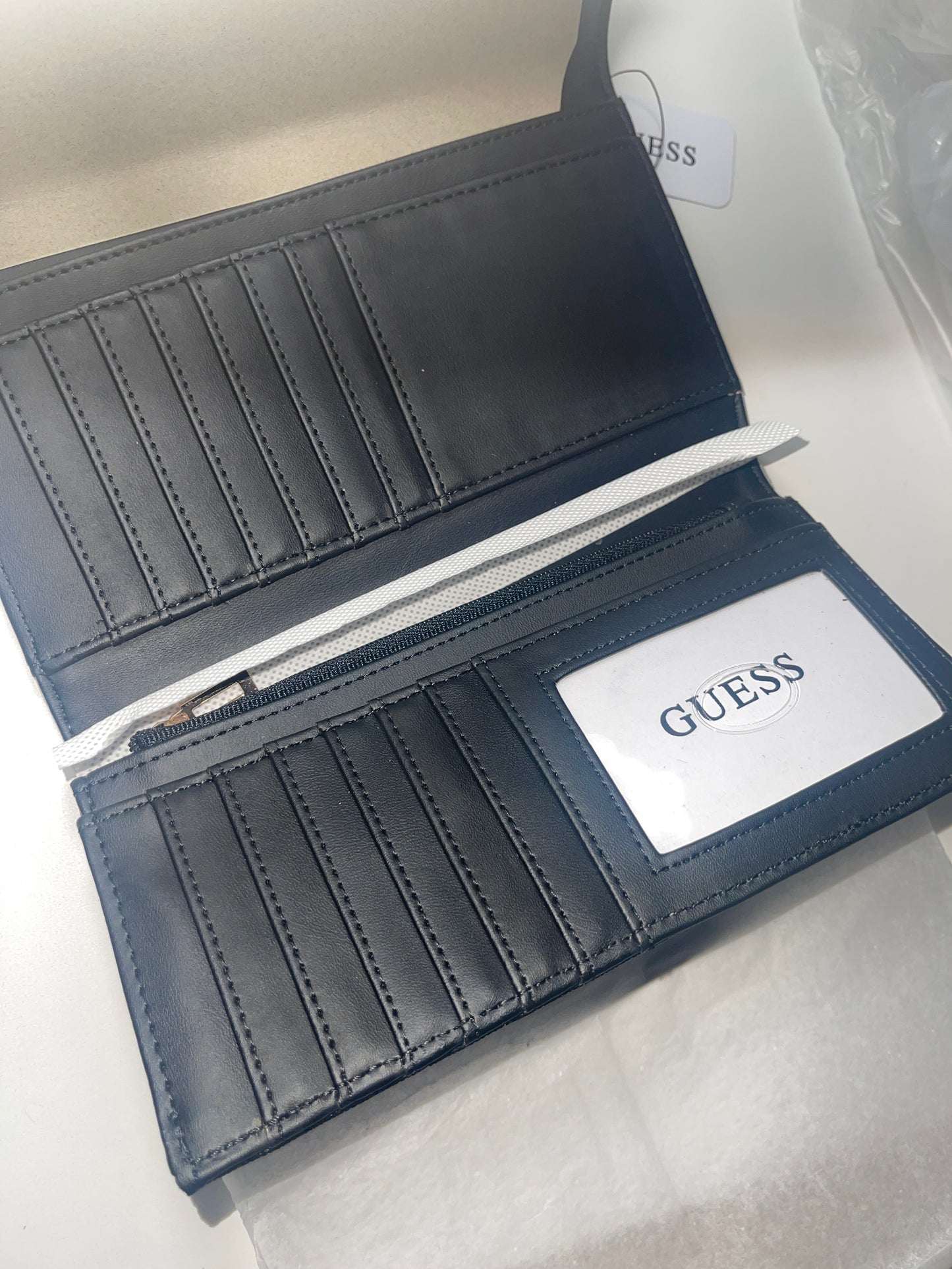 Guess Large Black Clutch Wallet