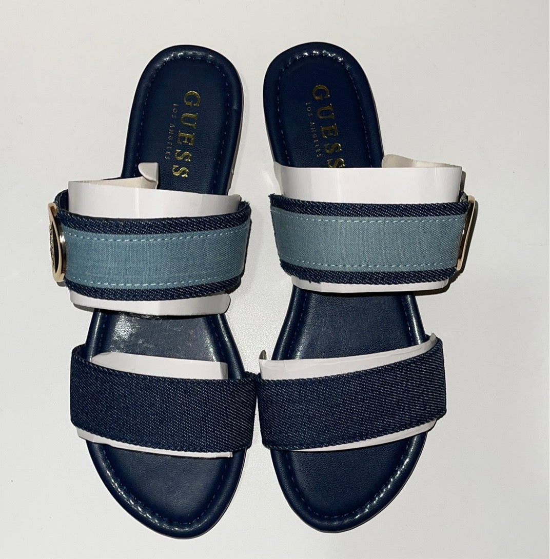 Guess Denim Double Strap Sandal