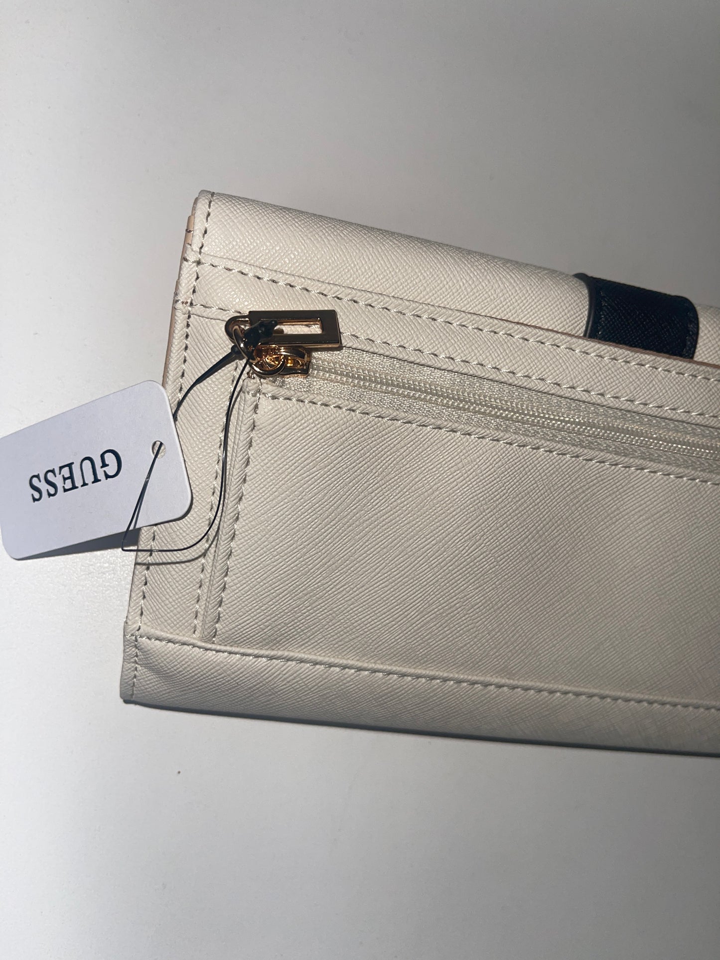 Guess Large White Clutch Wallet
