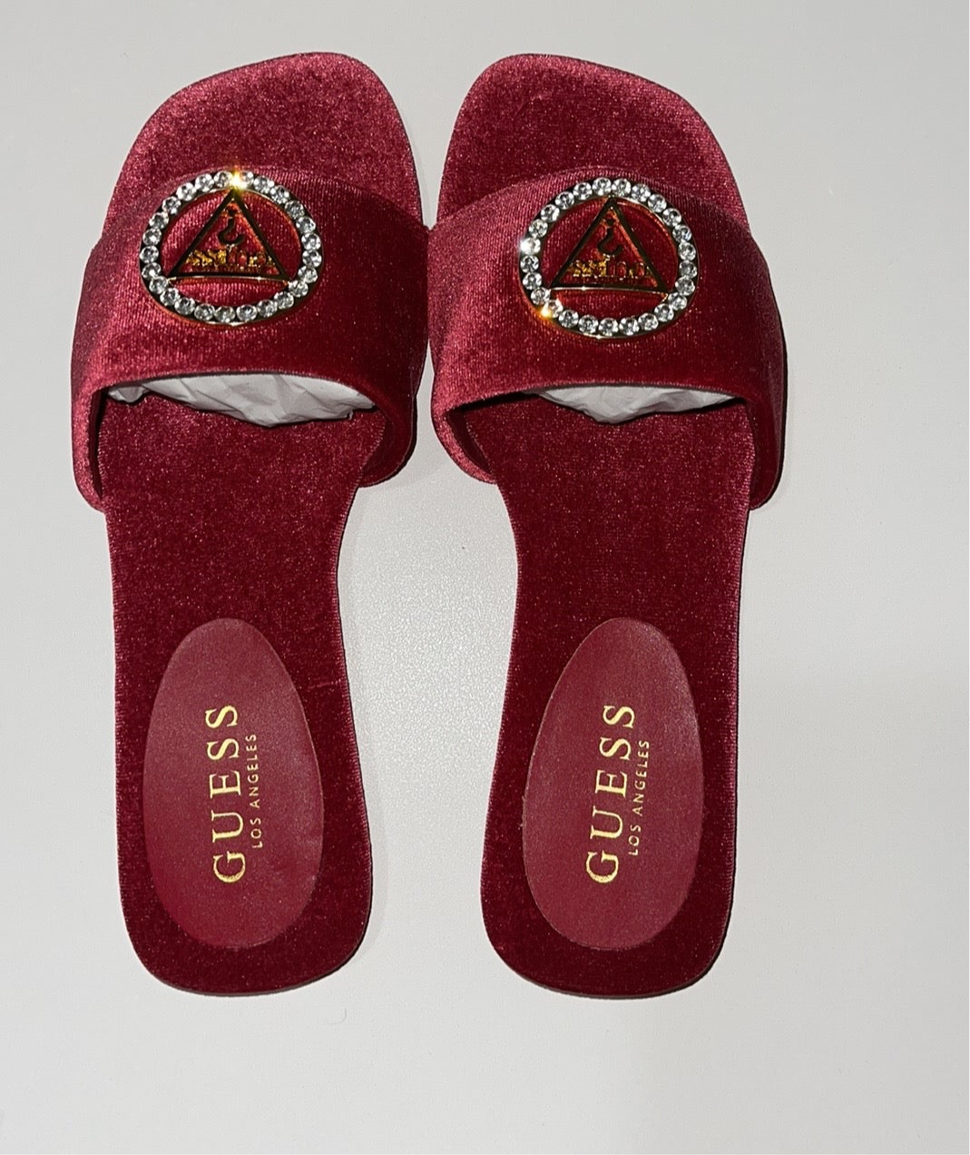 Guess Velvet Slippers