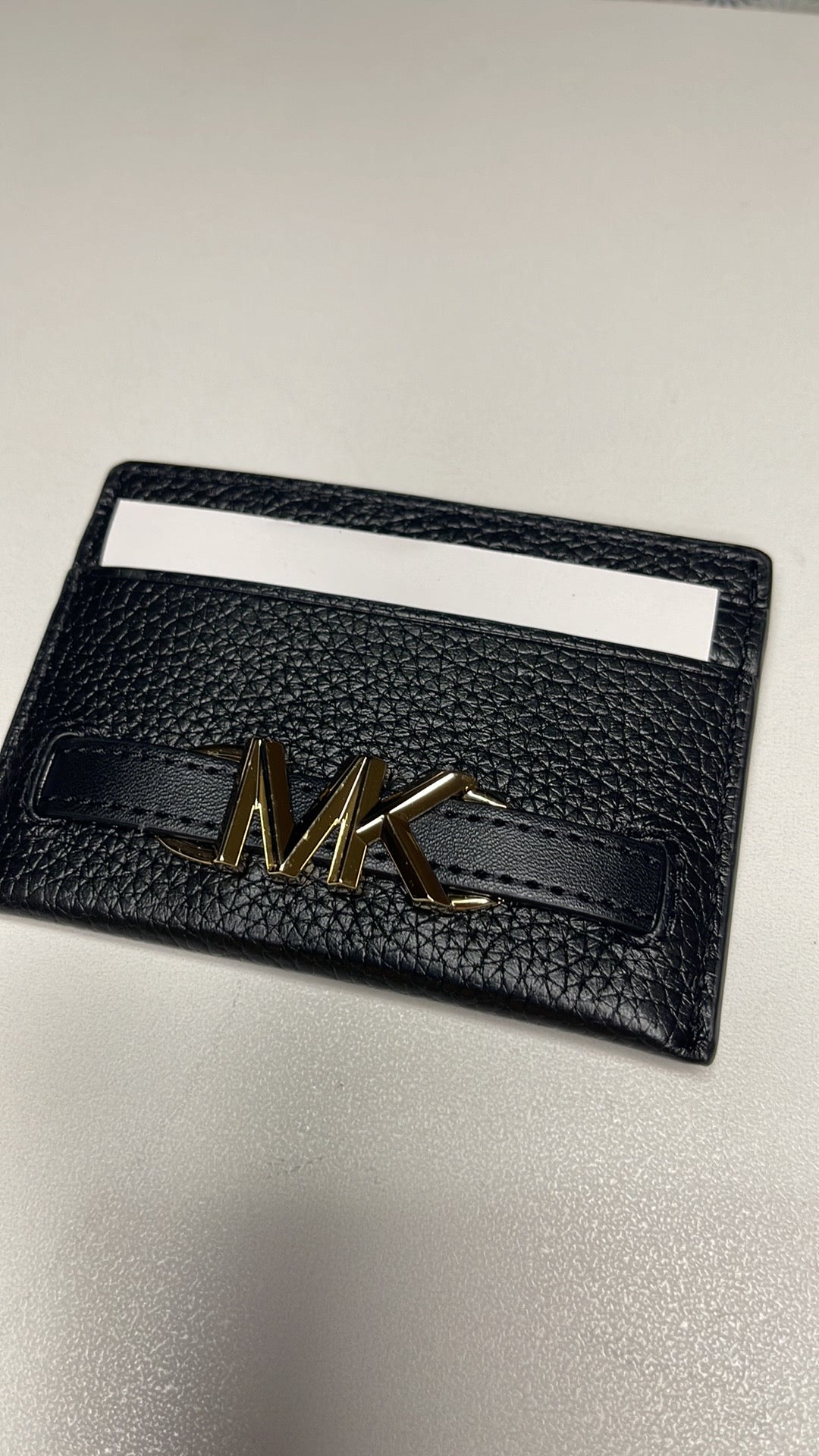 Micheal Kors All Black Leather Card Holder